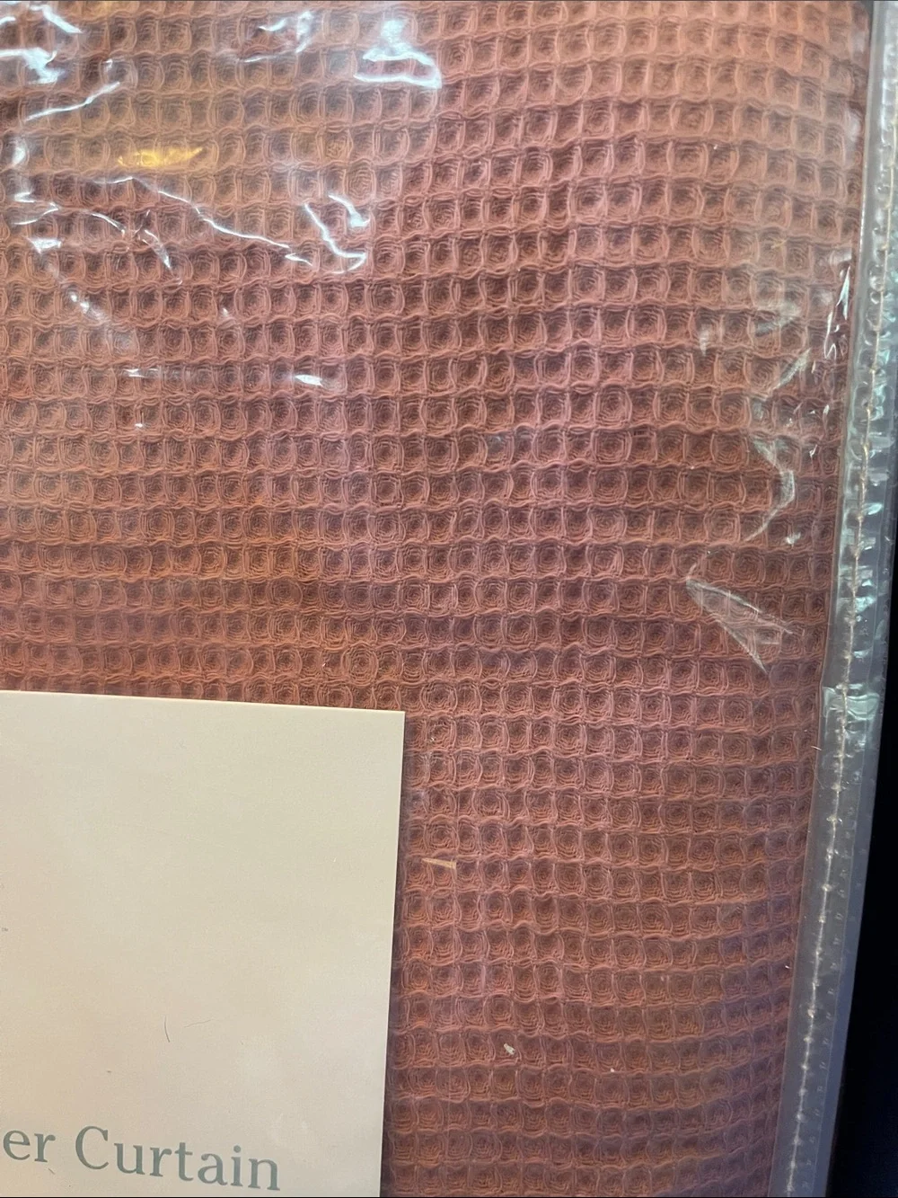 Haven Waffle Weave Shower Curtain - Dusty Rose